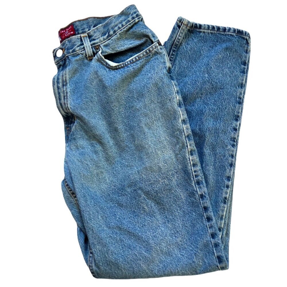 Vintage Old Navy Jeans Blue Womens 14 Mom Jeans High Waist Straight Leg Y2K